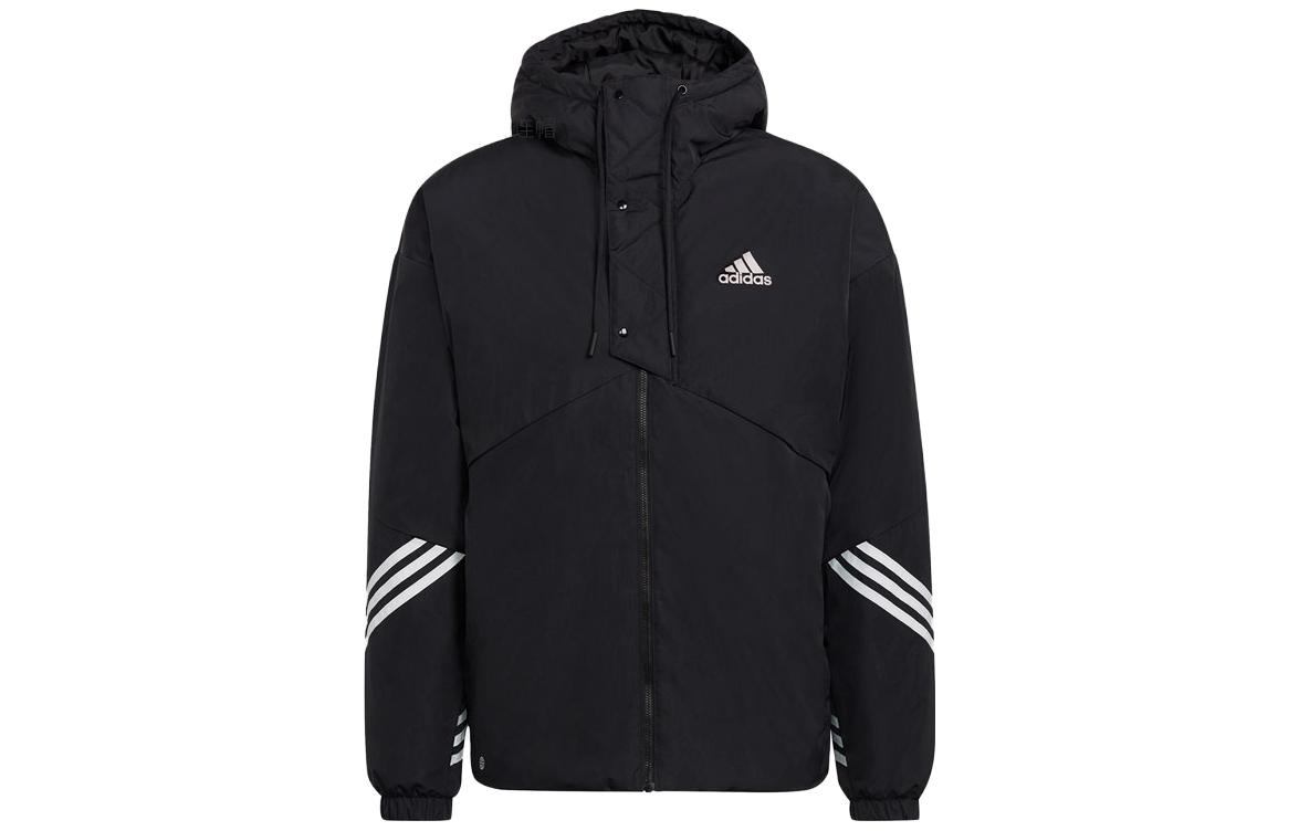 Adidas Puffer Jackets Men s Black Hooded Thickened Puffer Jacket H50969 XS