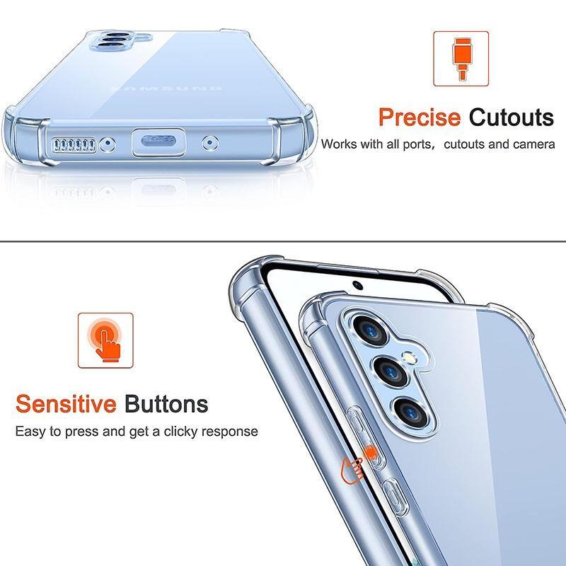 For Realme C65 C 65 RMX3910 Soft Rubber Gel Jelly Case Transparent Military Grade Anti-Scratch Resistant Back Cover Skin