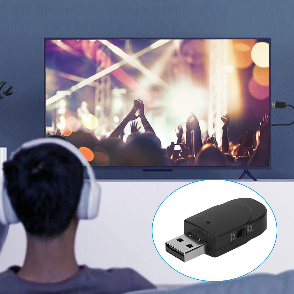 Bluetooth Audio Receiver Transmitter 2 in 1 USB Stereo Music Wireless Adapter for Car TV Computer