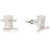 DRESSCODE101 Men's Simple Design Zirconia Cufflinks for Weddings, Business, and Gifts HWCF1032