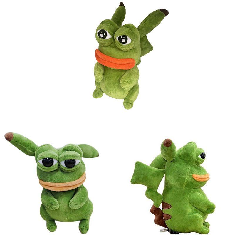 Weiches Plüschfrosch Kuscheltier Pepe Der Frosch Traurig Kawaii Zimmerdeko Spielzeug
