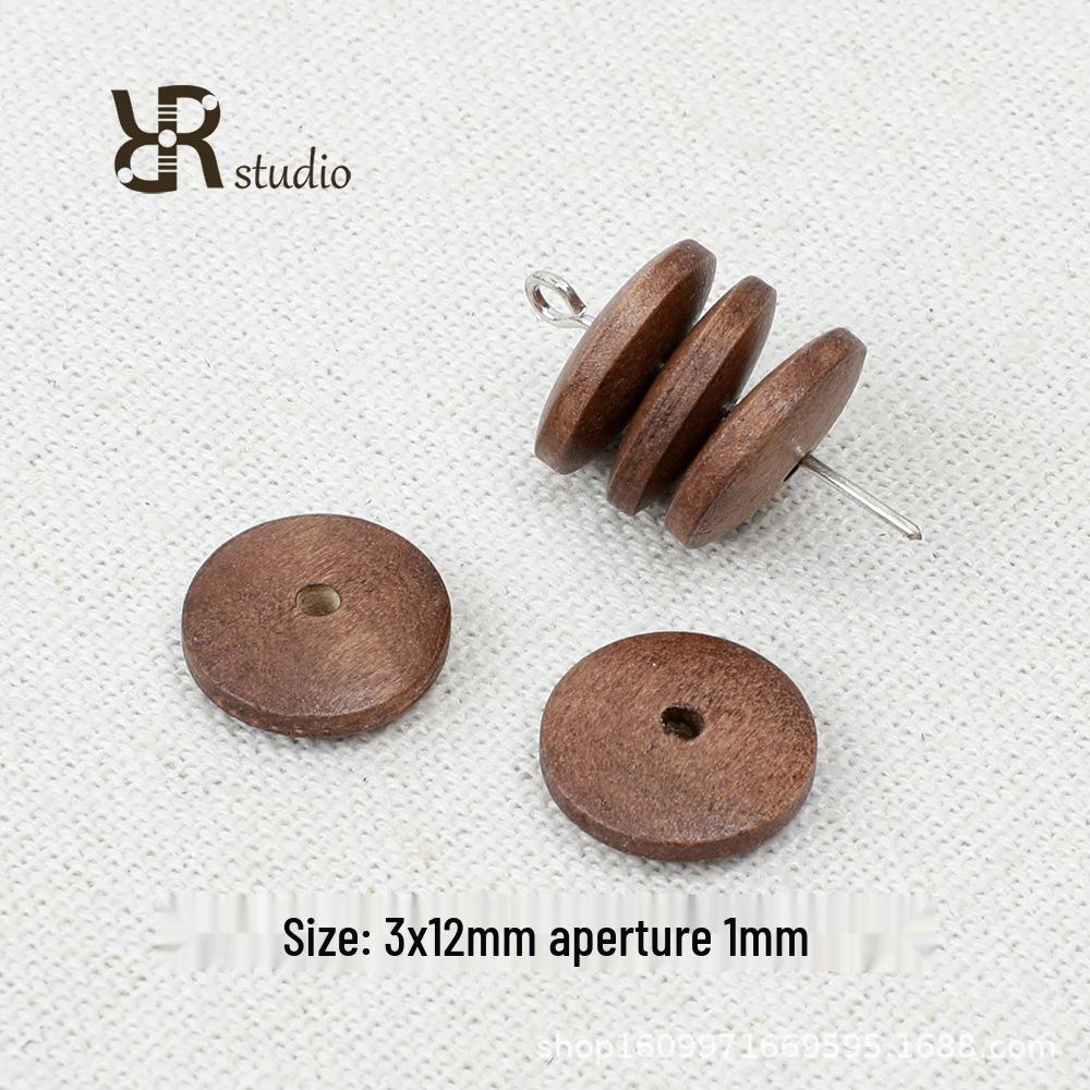 Retro Wooden Beaded DIY Jewelry Kit: Handmade Necklace & Earring Materials with Geometric Shapes