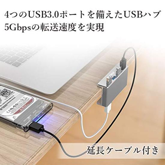 USB High Compact and Attaches to the Edge of Your Computer for Convenient Expansion and Space Saving 3.0 4-Port Hub, Speed, Lightweight,