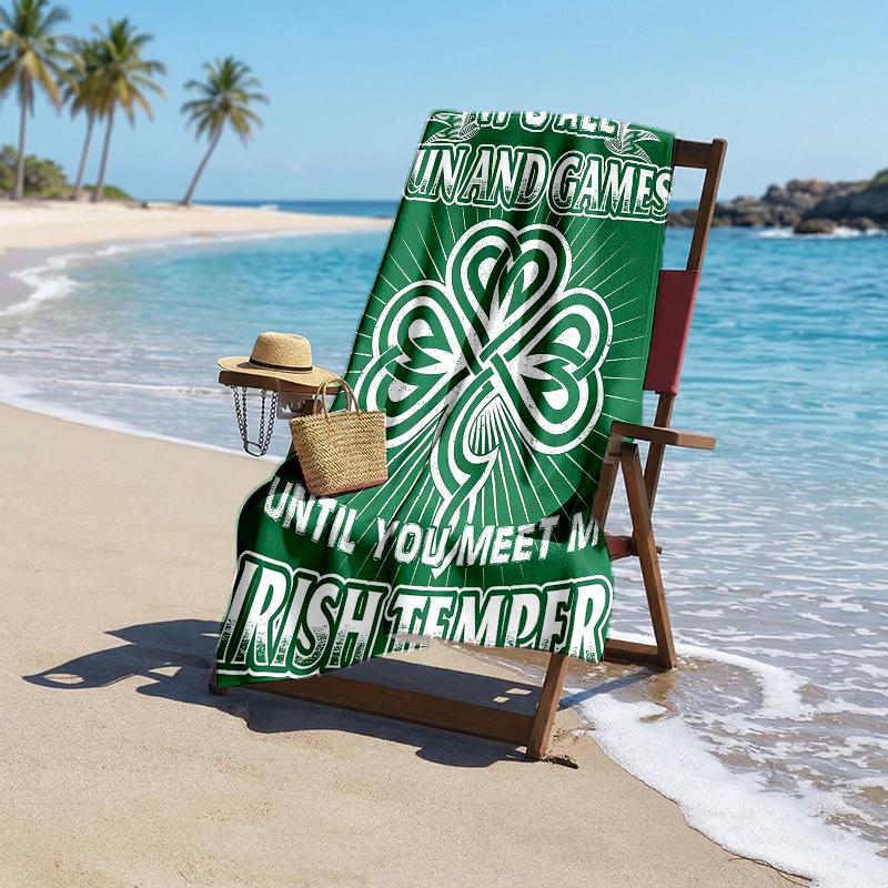 Irish Fashion Beach Towel: Ideal for Summer Adventures Soft, absorbent and quick drying suitable for swimming and bathing