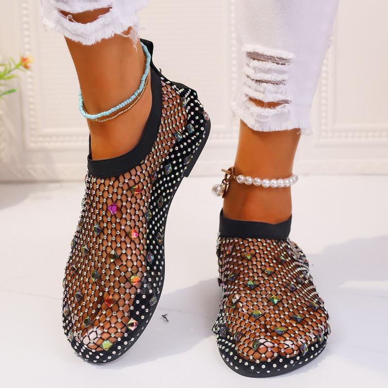 New Plus Size Flat Colorful Mesh Sandals