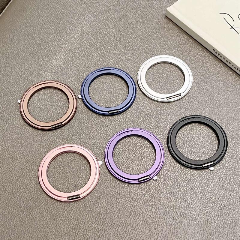 Ultra Thin Aluminum Alloy Adhesive Rotating Ring Portable Desktop Phone Holder