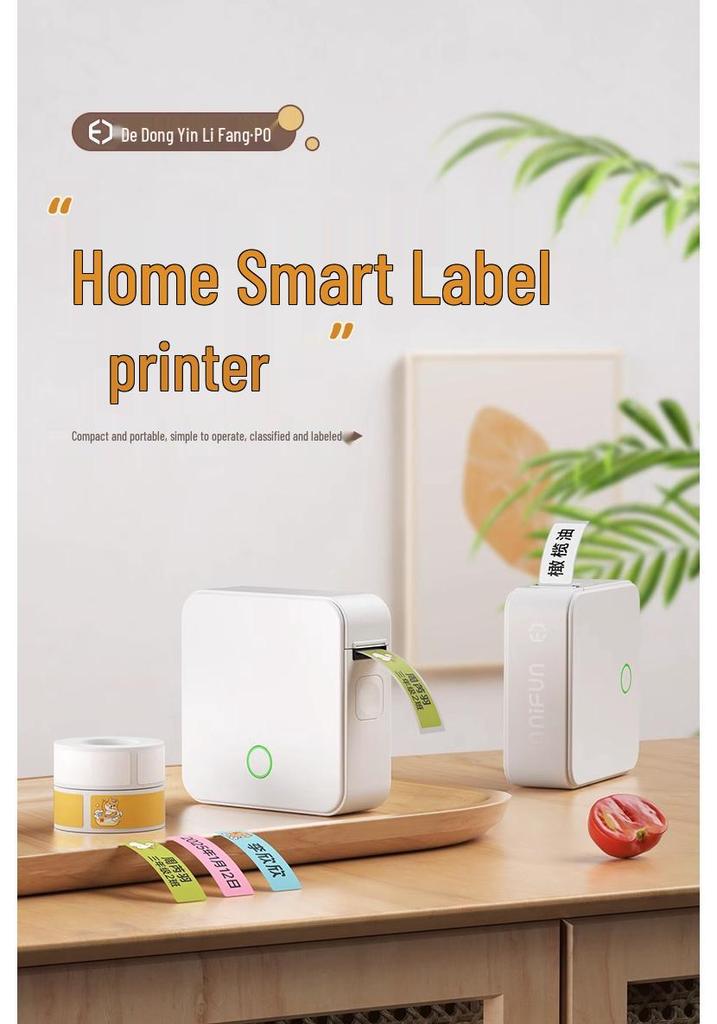 2P80 Portable Bluetooth Label Printer: Handheld, Self-Adhesive, Transparent Stickers