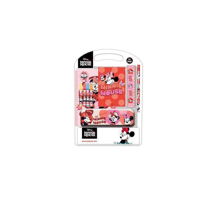 Set d'écriture pour enfant - safta - Minnie Mouse Naive - Trousse métallique - 27x3x37,5 cm - Rose clair