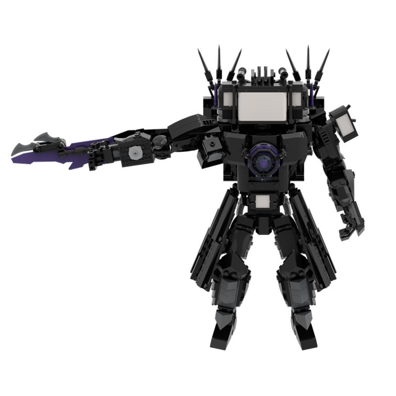 835 stk/sett Skibidi Toalett Giant Versjon Oppgradert Titan TV Mann Byggeklosser DIY Monterte Murstein Leker til gutter Julegaver