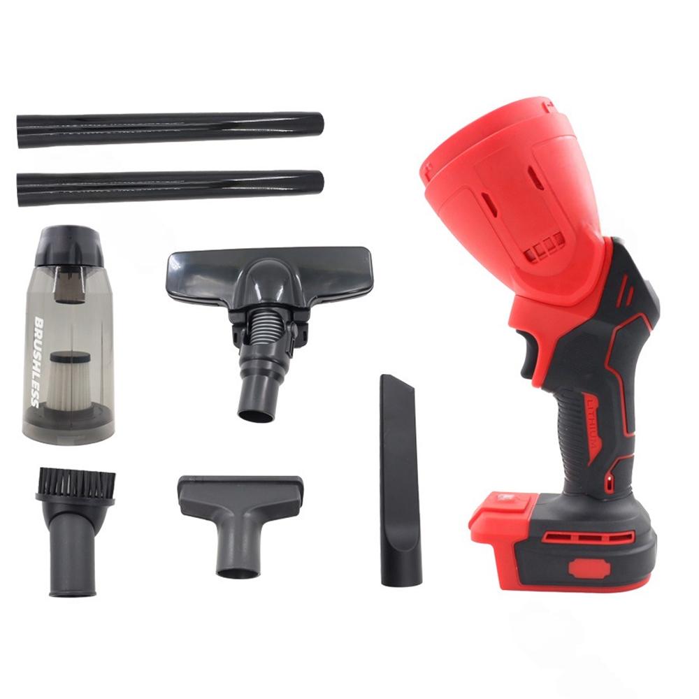 

90000 об/мин Бесщеточный электрический пылесос для аккумулятора Makita/Dewalt/Milwaukee 18 В 250 Вт Электрическая воздуходувка с 4 насадками БЕЗ аккумулятора