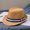 New Hat Men Summer Short Shading Fashion Jazz Gentleman Hat Middle-aged and Old Outdoor Leisure Joker Hat