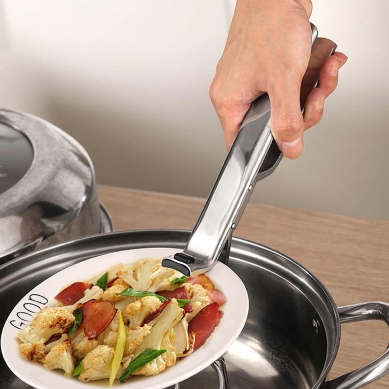 Stainless Steels Kitchen Tongs For Lifting Bowls Pot Heatproof Handle Design Plate Gripper Anti-scalding Clip