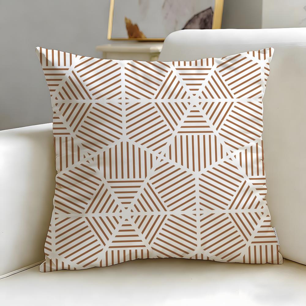 Triangle Array Cushion Cover Soft EasyWash Pillow Case Versatile for Couch Bed Travel and Office