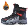 Boy's Winter Snow Boots with Plush Insulation Anti Slip Outdoor Sports Snow Boots