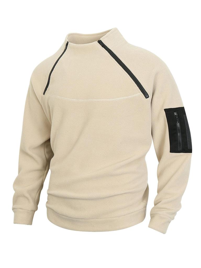 Men's Double Zipper Collar Hoodie - Autumn/Winter Trendy Street Casual Jacket