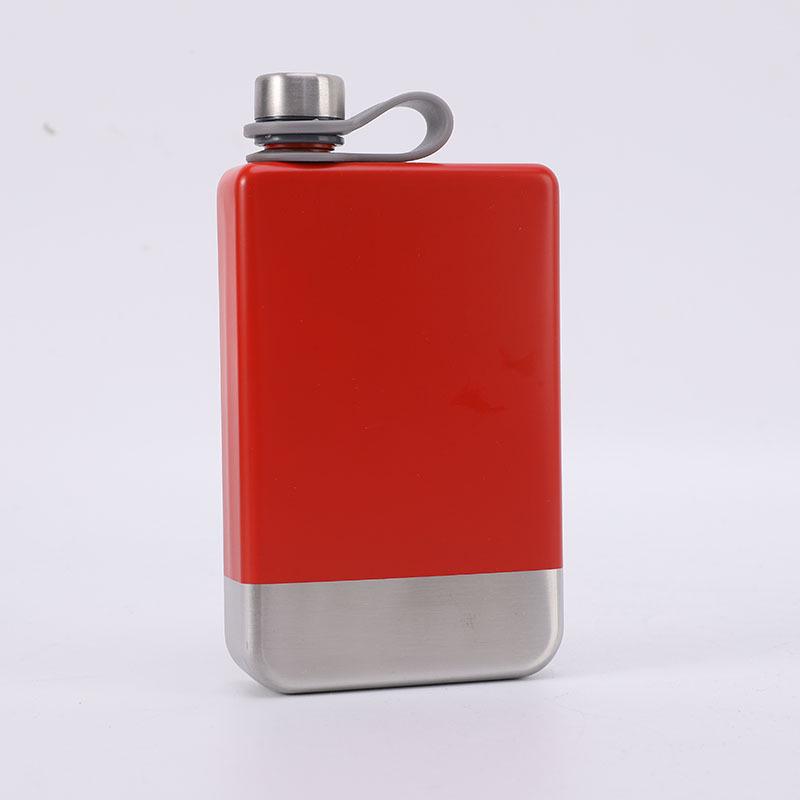 9 Oz Painted 304 Stainless Steel Camping Hip Flask - Portable & Durable