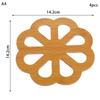 Hollow Out Wooden Coaster Kitchen Tableware Insulation Mats Thickened Anti Scalding Meal Anti Slip Pan Bowl Plate Pad