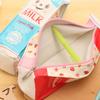 School Stationery Cartoon Morning Milk Waterproof Fruit Milk Carton Pen Bag Pencil Case Pencil Box