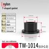 T-Shaped Nylon Gasket Ring Screw Shaft Sleeve with Concave-Convex Insulation Pad M2