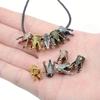 10/30/50 Pieces Solid Metal King & Queen Crown Big Hole Bracelet Connector Charm Beads