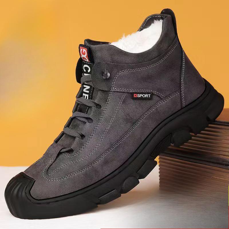 New Style Cotton Boots, Fleece Warm Snow Boots, Thickened Large Cotton Boots, High-top Sports Cotton Shoes