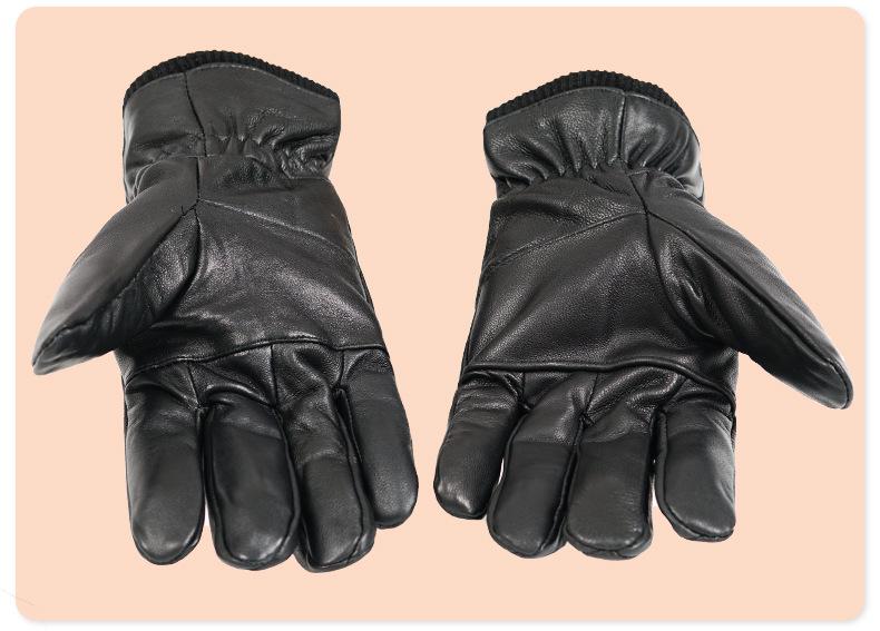 Unisex Genuine Leather Gloves for Winter, Motorcycle Riding, and Outdoor Activities