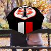 1 PC Automatic Folding Umbrella - Stade Toulousain Pattern Portable Foldable Design With 8 Ribs Christmas Birthday Gifts