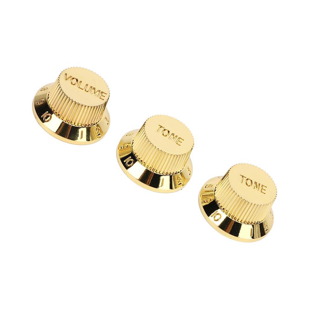 3PCS Electric Bass Volume Knob Plastic 2T1V Fine Workmanship Guitar Potentiometer Knob for Replacement