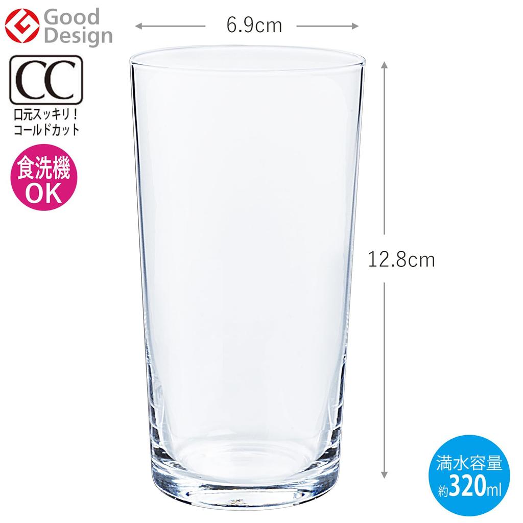 Toyo Sasaki Glass Tumbler Glass New Riot Tumbler 320ml Set of 60 Made In Japan Dishwasher Safe Good Design Award Glass Cup Glass Cup Beer Glass