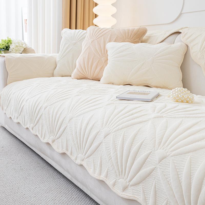 Autumn Winter Solid Color Sofa Cover for Living Room Decor Sofa Cushion Warm Couch Protector Cover Soft Thicken Chair Sofa Towel