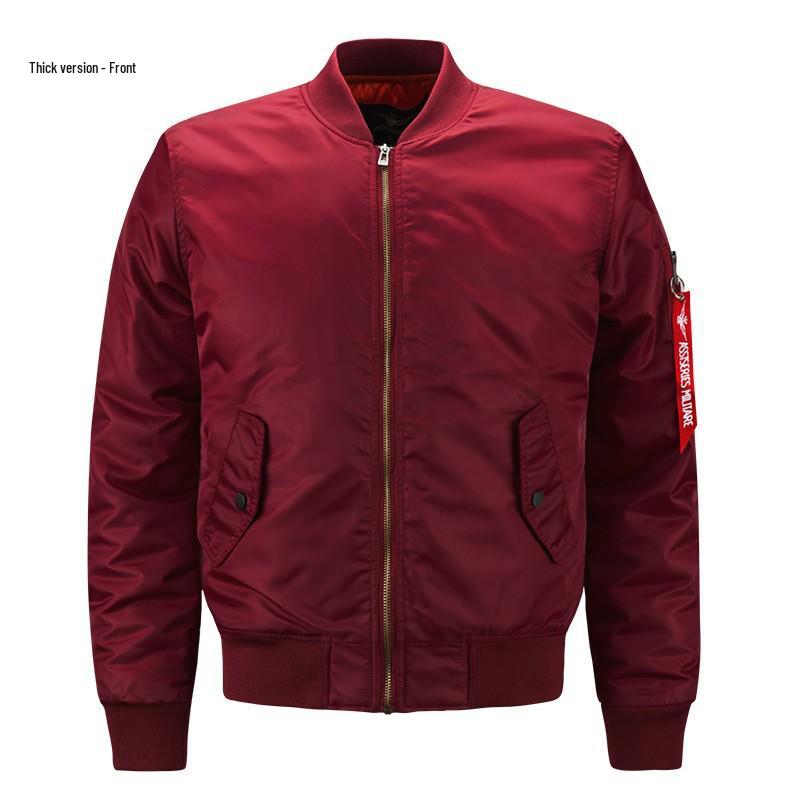 Men's Cross-Border Stand-up Collar Cotton MA01 Pilot Baseball Jacket, Plus Size, Autumn/Winter Casual Coat