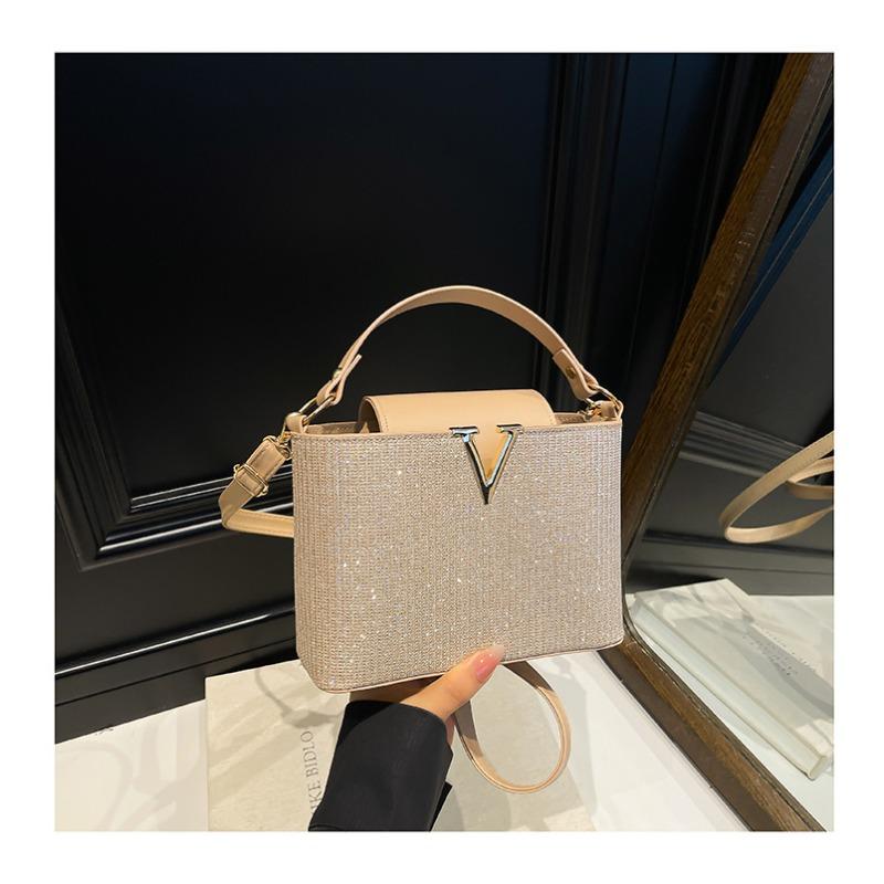 

Premium textured tote bag summer new handbag wavy shoulder bag sequined snake messenger bag women хакі