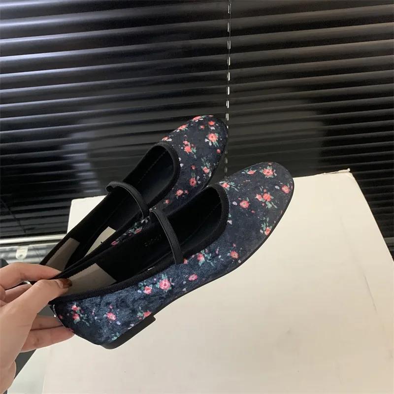 Fashion Flat Shoes for Women Spring Autumn 2025 New Round Toe Leopard Print Floral Flat Bottom Versatile Comfort Ballet Women's Shoes