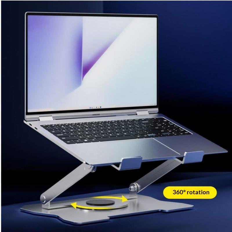 Laptop Stand Tablet Holder 360° Rotating Height Adjustable Metal Laptop Stand Portable Lightweight