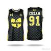 Camiseta de Basquete Wu-Tang Clan # 91 Estampada Sem Mangas Gola Redonda Combinação Familiar Malha Caimento Solto Streetwear Hip Hop dos Anos 90 Regata