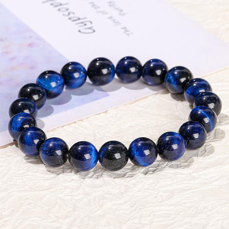 Jingdong Jewelry Unisex Round Bead Bracelet: 7A Lightning Yellow Tiger Eye Stone