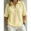 BFCCQB Women's Fashion Casual Summer Spring POLO Neck Short Sleeve  Blouses & Shirts