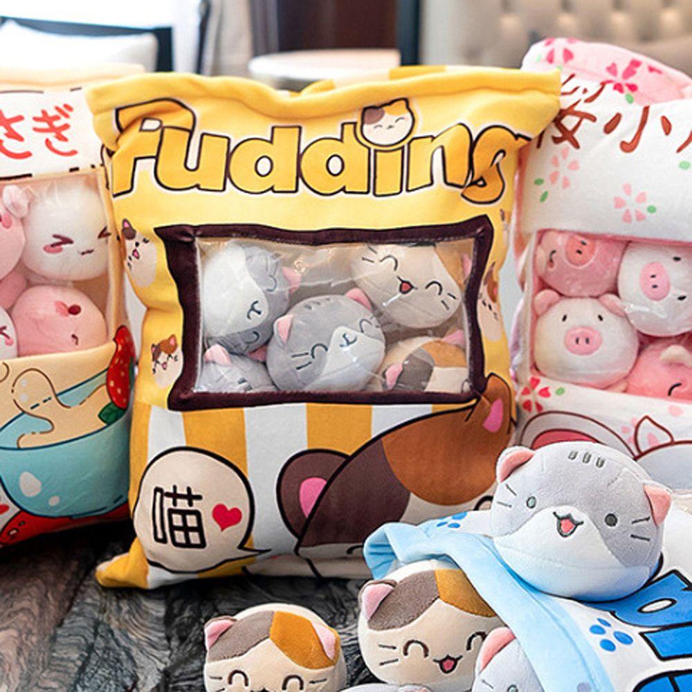 Toy Mini Animals Balls Bag of Plush Toy A Plushie Bag Pudding Toys Throw Pillow Plush Pillow