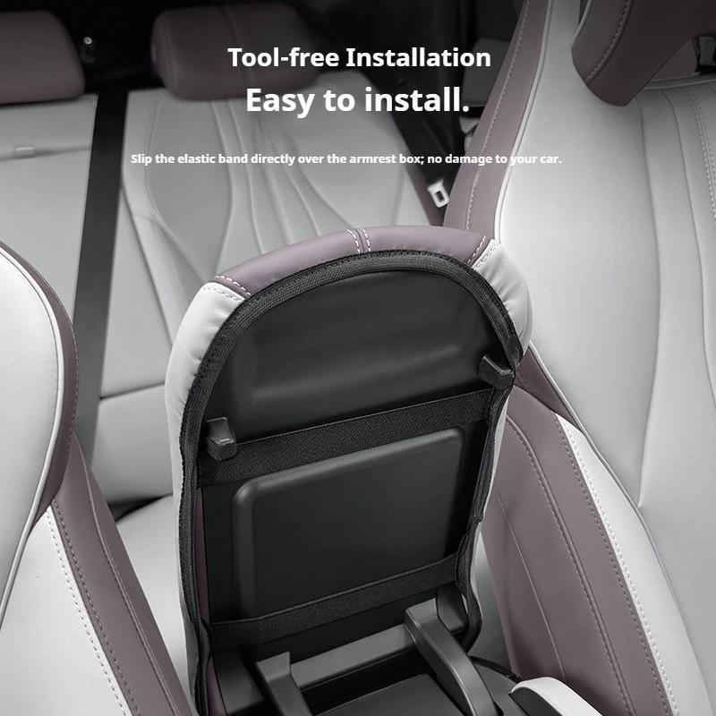 For BYD Song Plus 20-25 Car Central Control Armrest Box Cover  Original Vehicle Color PU Leather Modification Car Accessories 7HD