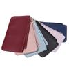 Women's Vintage Long Wallet PU Leather Zipper Soild Color Large Capacity Card Holder Clutch Purse Bag