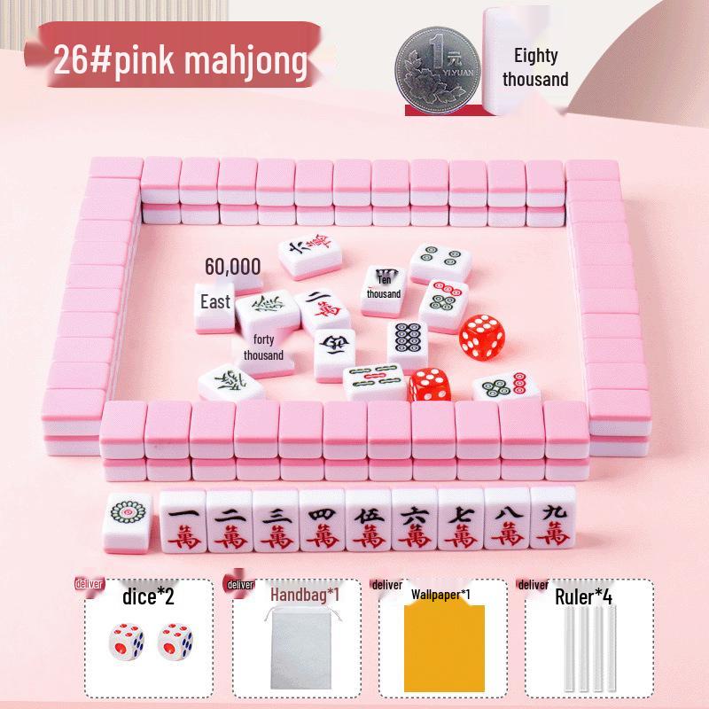 Tragbare Mini-Mahjong-Steine - Kompakt, Niedlich und Ideal für Camping, Wohnheime oder Reisen