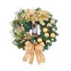 Christmas Wreath Front Door Xmas Garland with Bow Ribbon Berry Flower Decor Indoor Outdoor Winter Decoration