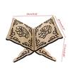 Eid Mubarak Bookshelf Wooden Islam Bible Books Storage Display Rack Retro Stand