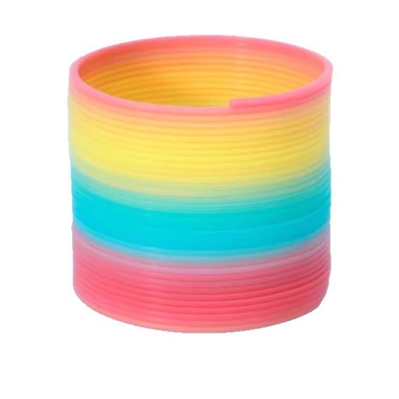 Large Colorful Magic Rainbow Spring Ring: Educational Toy for Kids & Adults