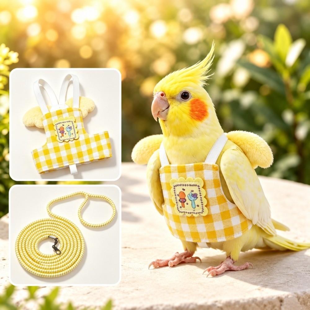 Vest Style Bird Harness Leash 140cm Rope Pet Bird Clothes New Parrot Diaper  Daily Wear