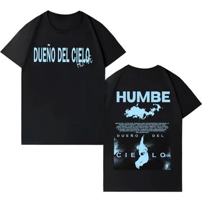 Humbe Dueno Del Cielo World Tour 2026 Double Sided Tshirts Unisex Women Classic T Shirt Hip Hop Casual Y2K Tshirt Streetwear