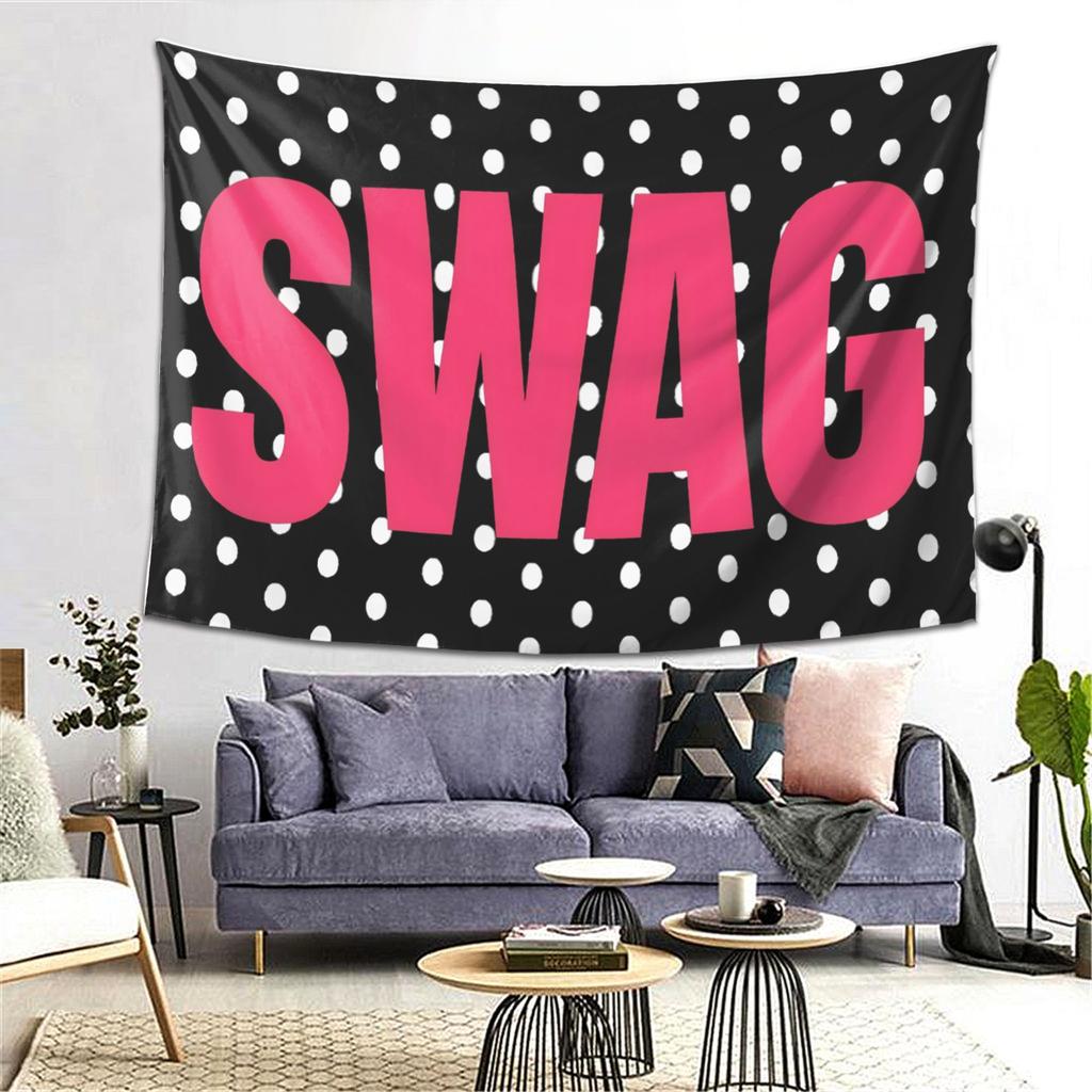 Swag Polka Dot Wandteppich 2D Einzelmotiv Kräftig Stilvoll Langlebig Dekorativer Wandteppich Haus Schlafzimmer Wohnzimmer Trendige Raumdekoration