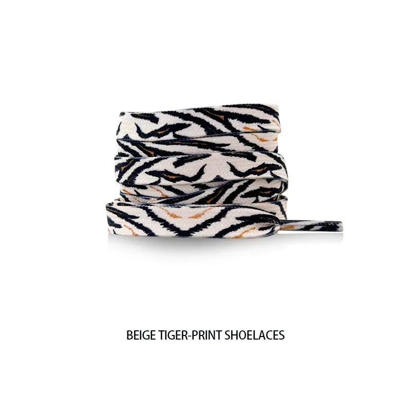 Klassische Tierprint Schnürsenkel Flach AF1/AJ Sneaker Schnürsenkel Tiger/Schlange/Leopard Print Schnürsenkel für 120/140/160CM Schnürsenkel