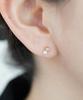 Alleun Silver 925 Swarovski Pearl Cubic Clover Silver Earrings