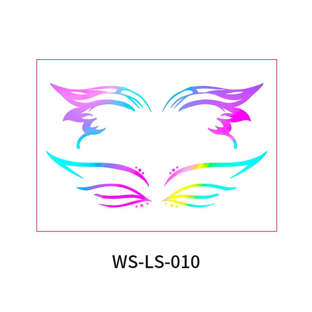 European & American Cross-border Music Festival Laser Eyeliner Stickers - Waterproof & Long-lasting Disposable Tattoos